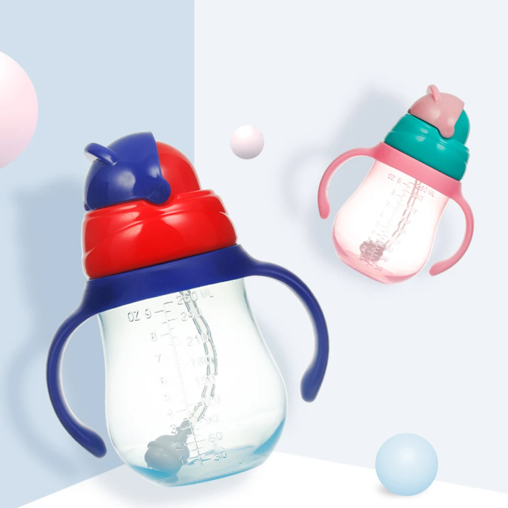 Новый дизайн детские бутылочки для кормления 260/330 мл гравитационные шарики