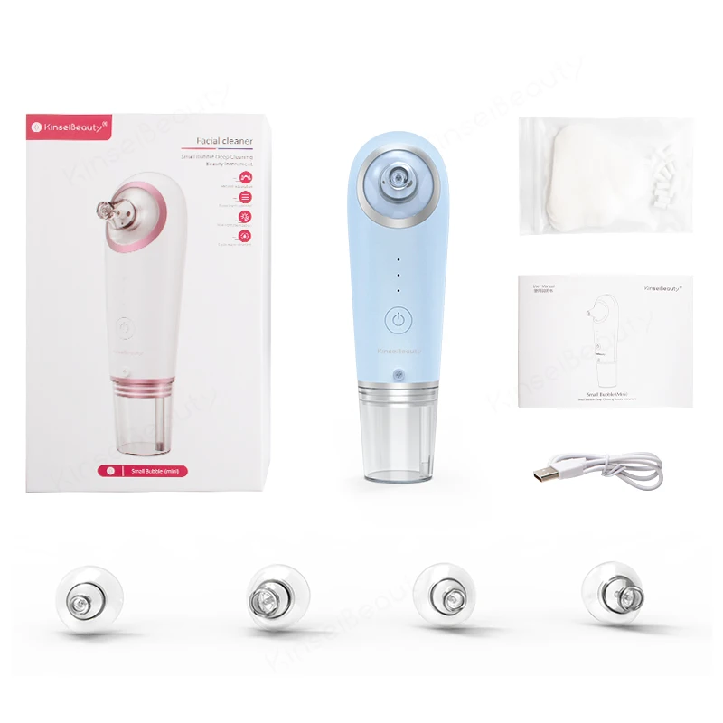 

Blackhead Removal Small Bubble Cleaner Vacuum Suction Water Cycle Acne Pimple Removal Electric Deep Pore Facial Cleaner Tool