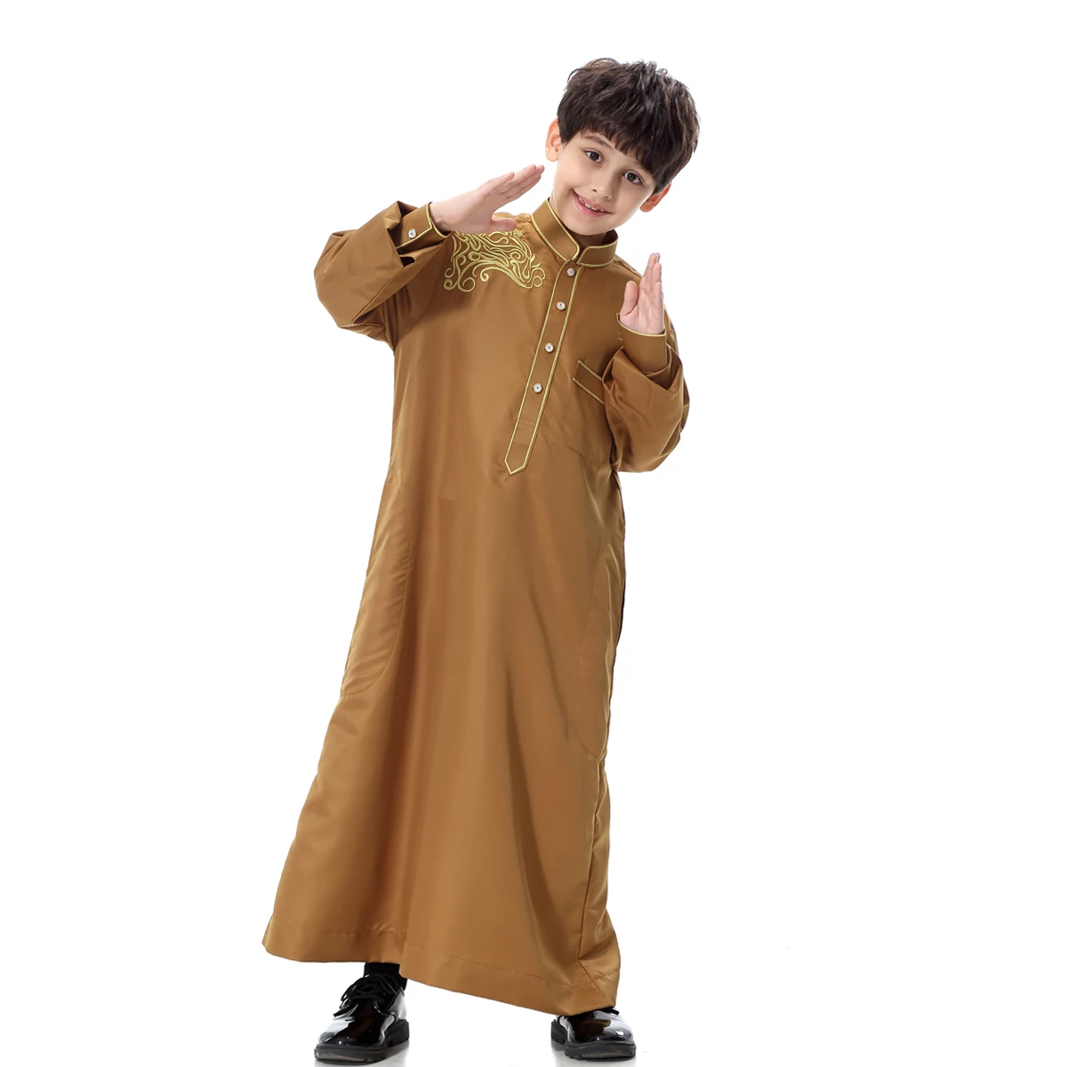 Eid Boy Children Abaya Dubai Kaftan Oman Arabic Qatar Muslim Kids Robe Caftan Ramadan Ropa Musulmana Hombre Islamic Clothing