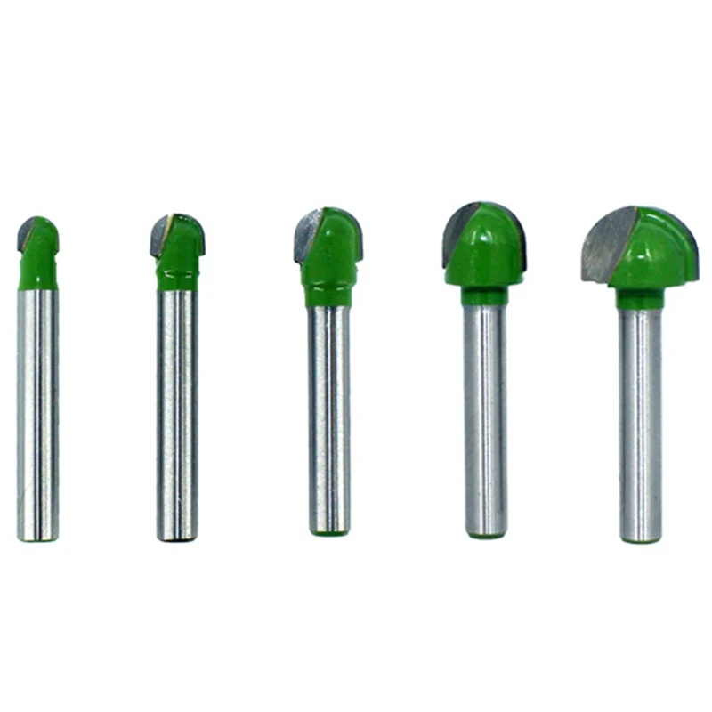 

4Pcs 6Mm Shank Round Nose Cove Box Wood Router Bit Cutter & 5Pcs 6Mm Shank Ball Nose Router Bits Set