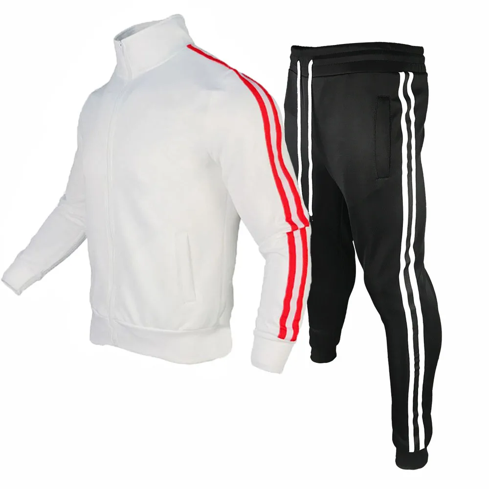 

Free Shipping Track 2piece set Men Sports Wear Colorblock Jogging Suit Men Outfits Fitness CLothes Jacket+Pants Men Clothing