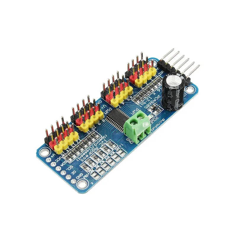 PCA9685 16 канальный 16CH 12 битная ШИМ водитель серводвигателя I2C модуль для Arduino робот