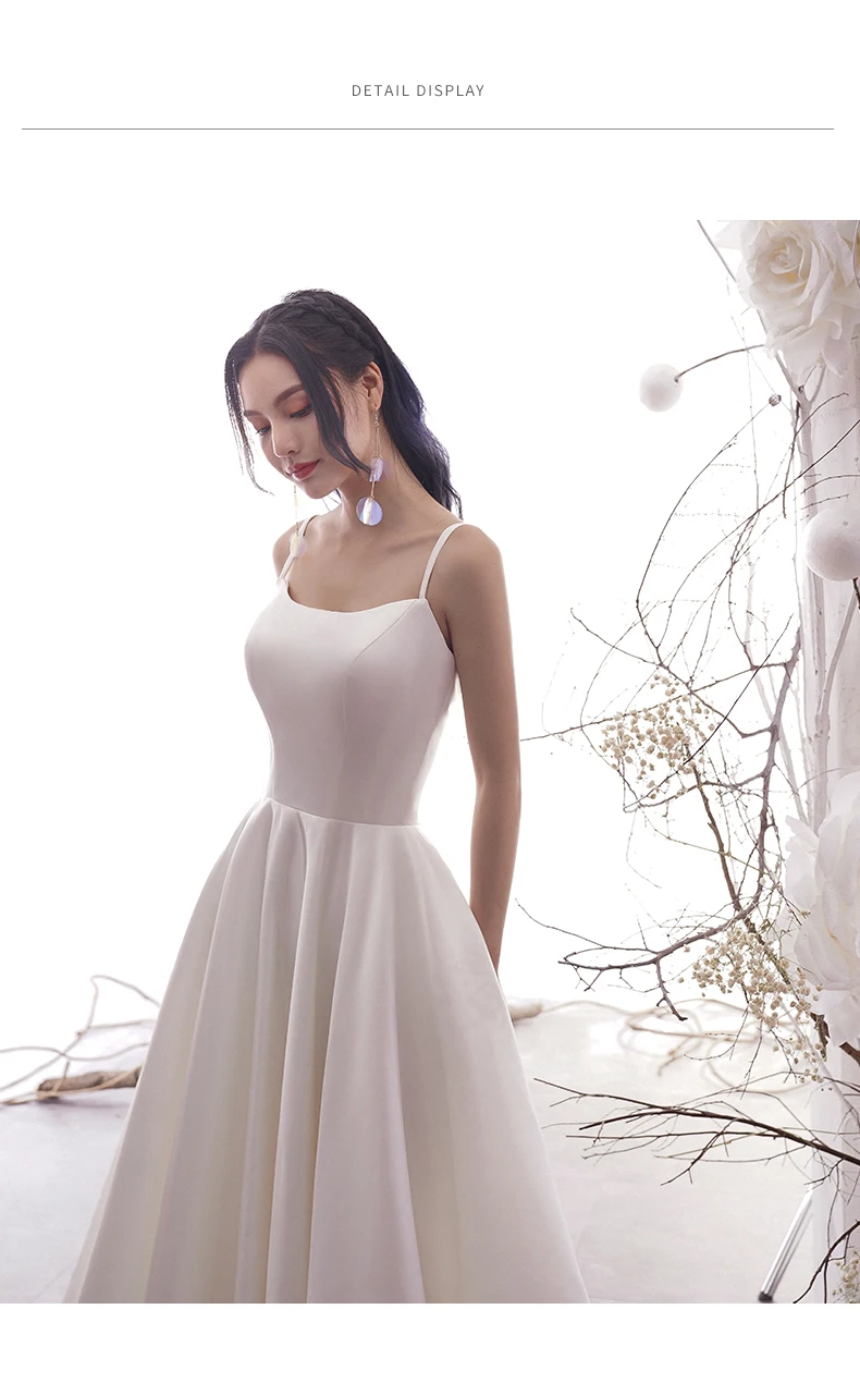 Simple A Line Wedding Dresses Satin Off The Shoulder Bridal Gowns | Свадьбы и торжества