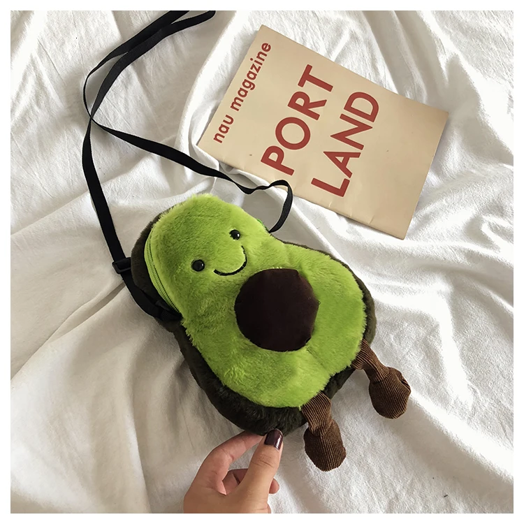 Small Crossbody Shoulder Bags For Girls Cute Cartoon Toast Toy Fruit Shape Avocado Wallet Designer Clear Purse And Handbags