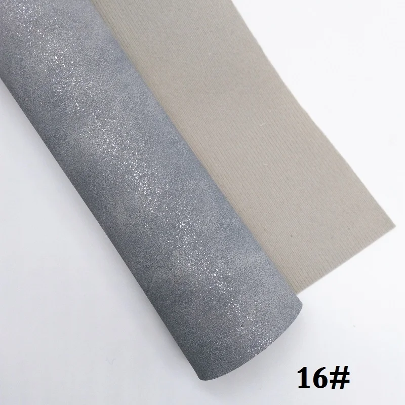 16 Glitterwishcome 21X29 см A4 размер винил для бантов нубук кожа с блестками Fabirc искусственная кожа листы для бантов, GM301A - Цвет: 16