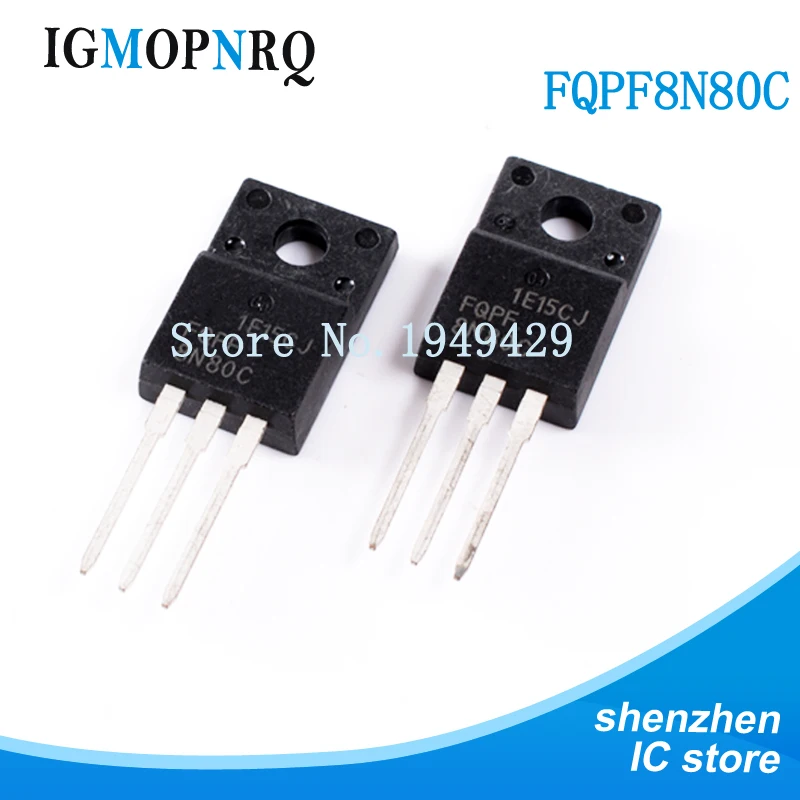 10 шт. FQPF8N80C TO-220 8N80C 8N80 MOSFET 800V N-Ch Q-FET advance C-Series New