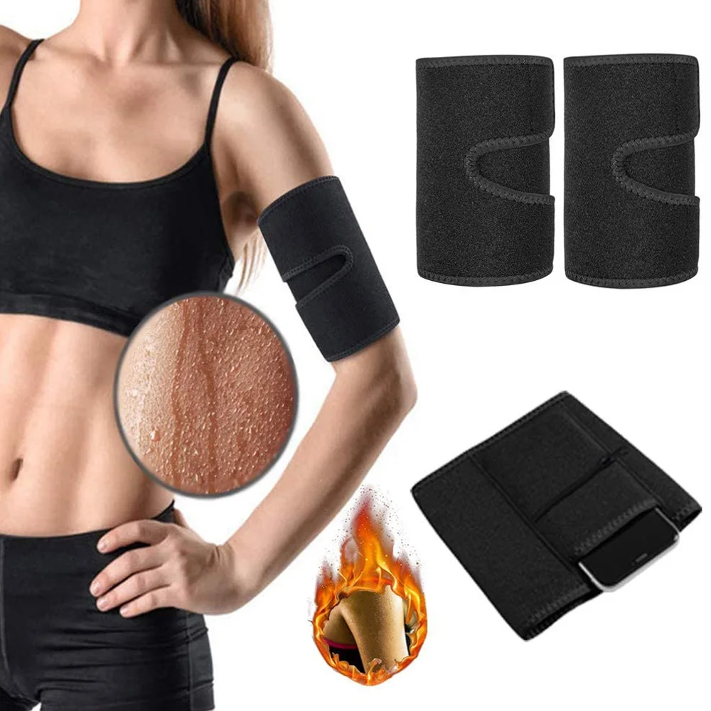 

2 шт. триммеры для рук пот шейпер для рук ленты для похудения для рук тренировочные рукава для потери жира для рук унисекс компрессионные пот...