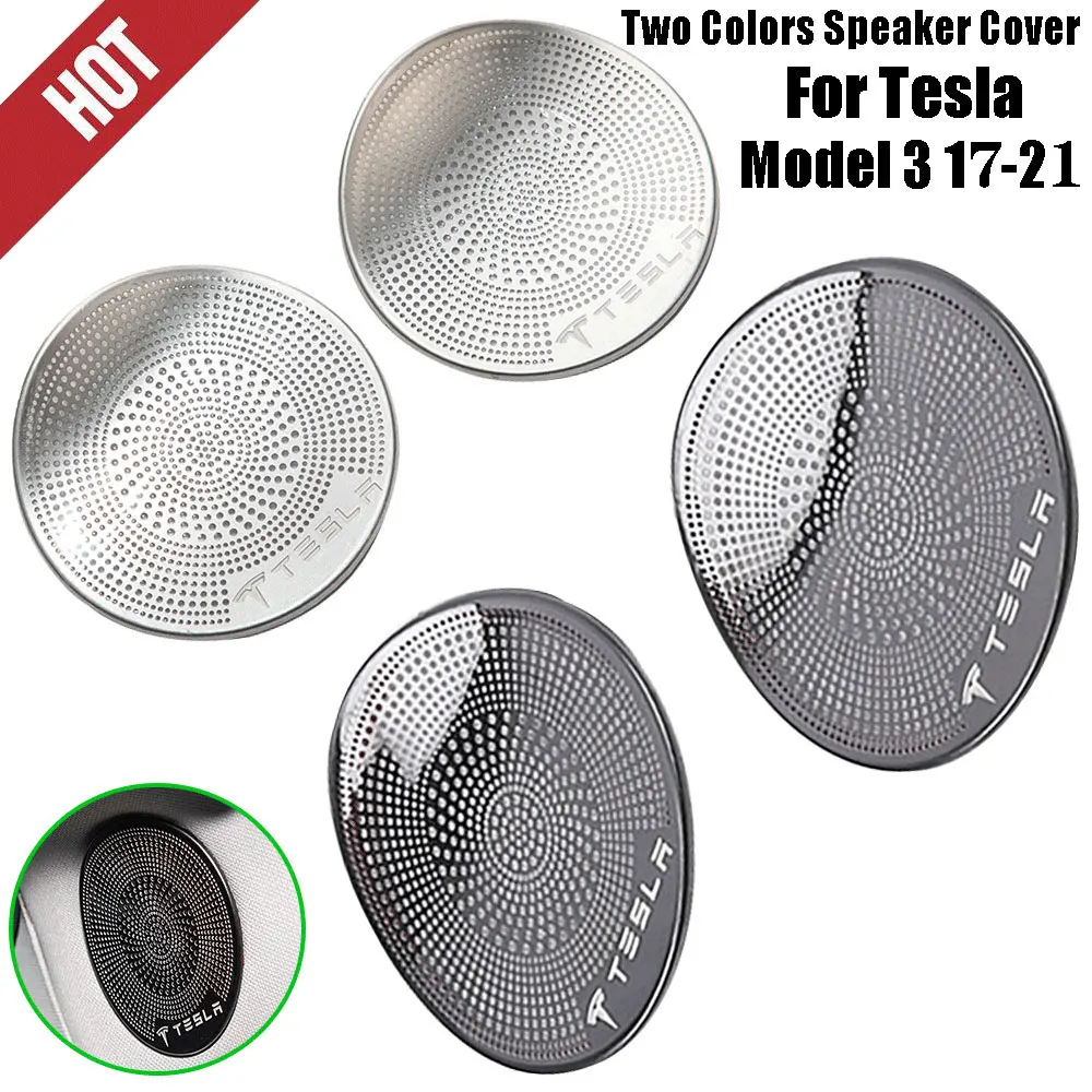 2 шт. внутренняя крышка стереодинамика из нержавеющей стали для Tesla Model 3 2017-2021 |