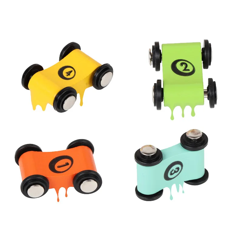 Деревянная трасса автомобиля игрушки скольжения гоночные автомобили 4 слоя