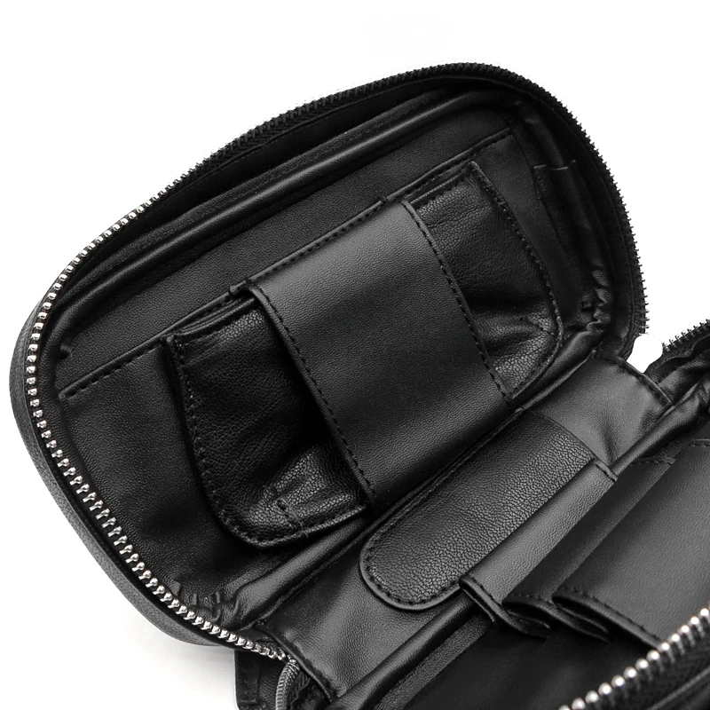 Гаджеты Дорожный Чехол для сигар и сигарет черный кожаный инструмент курения на