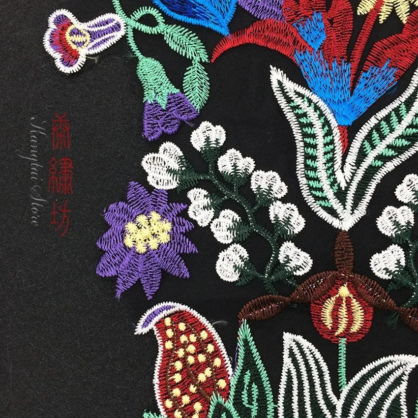 1 шт. красивый вышитый бисером блестками кружевная вышивка аппликация 3D с