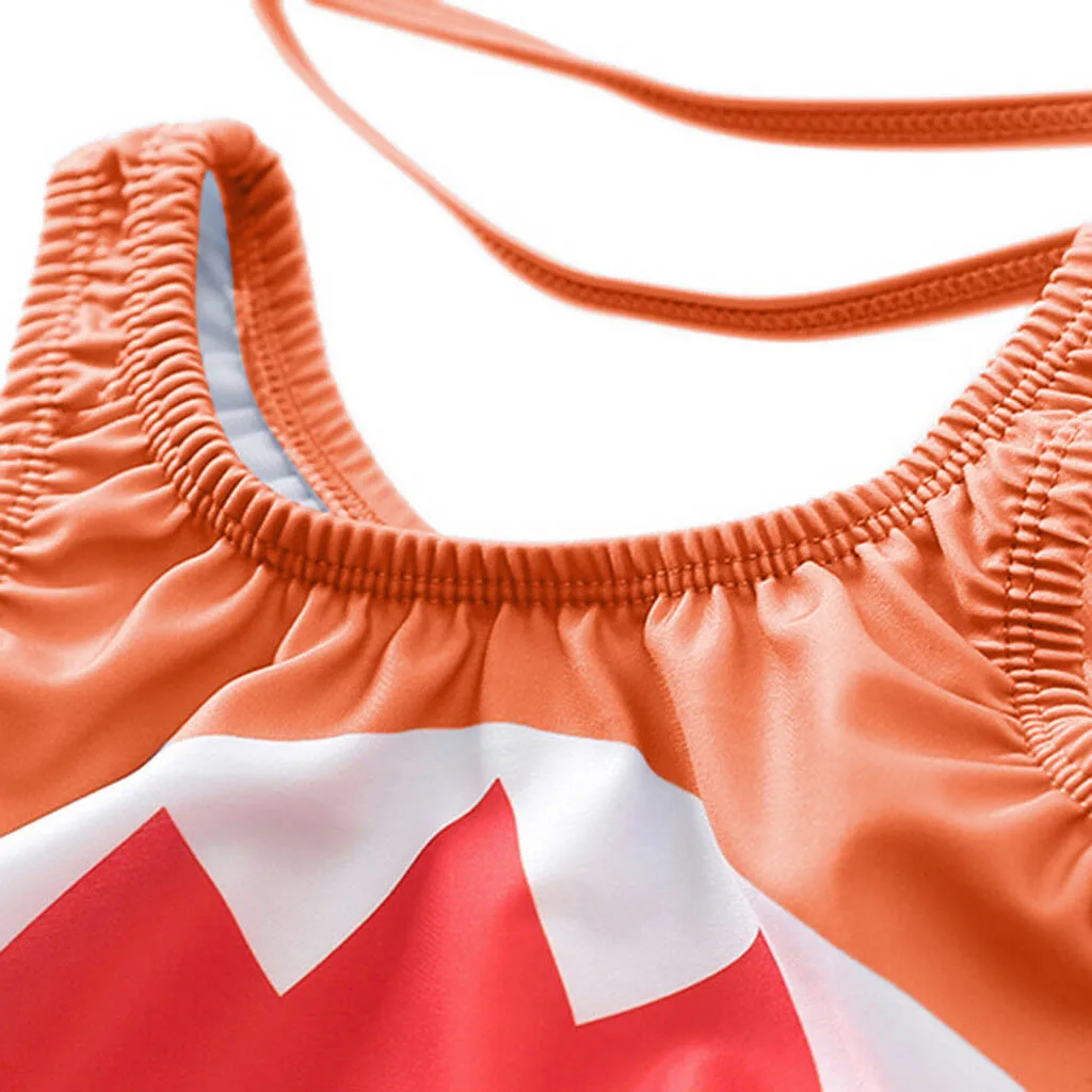 Детский цельный купальник для девочек купальный костюм с мультяшным рисунком +