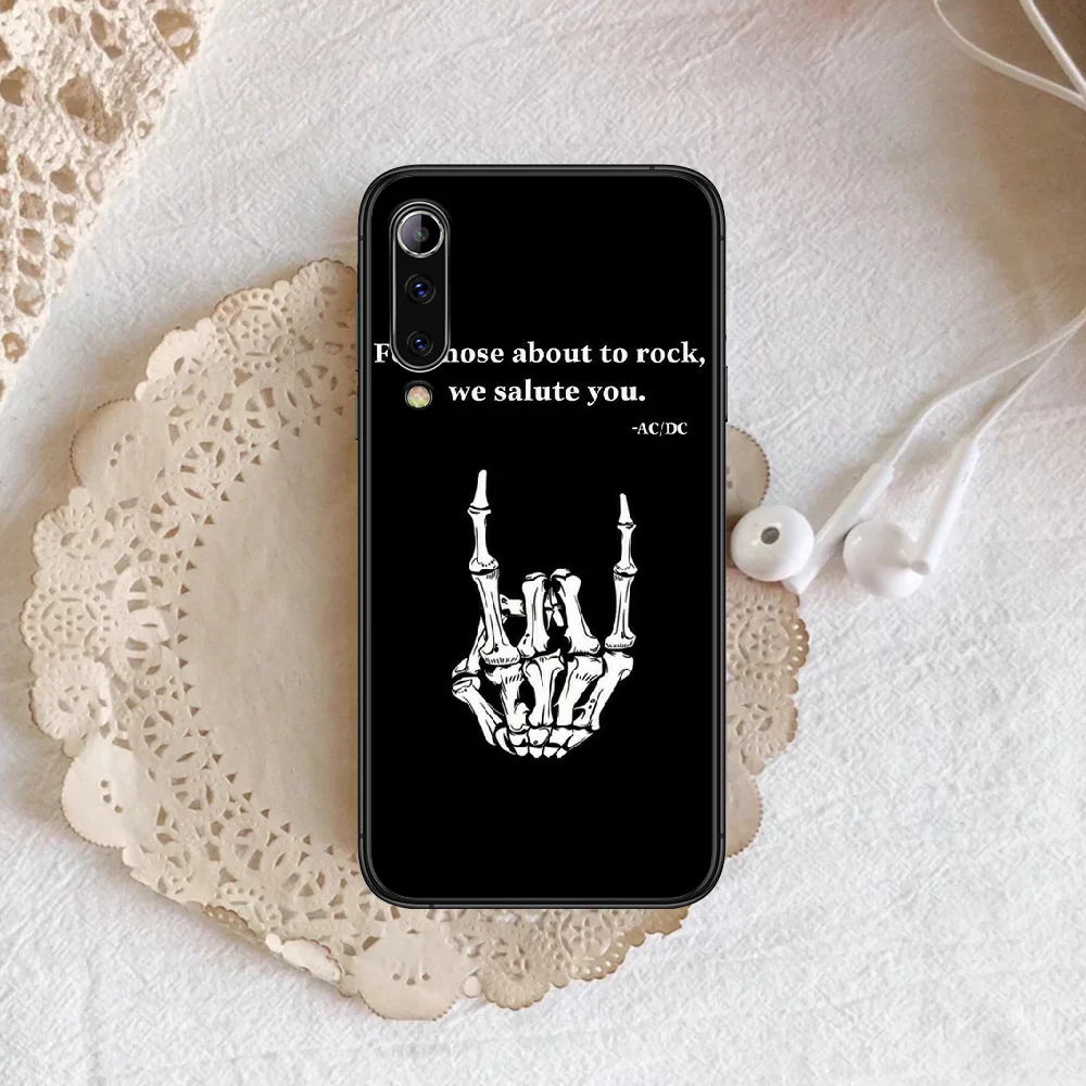 

Australia Rock Band AC DC Phone Case Cover Hull For Xiaomi Mi 8 9 10 T note 10 Lite Pro 5G A pocox 2 3 black Coque Tpu