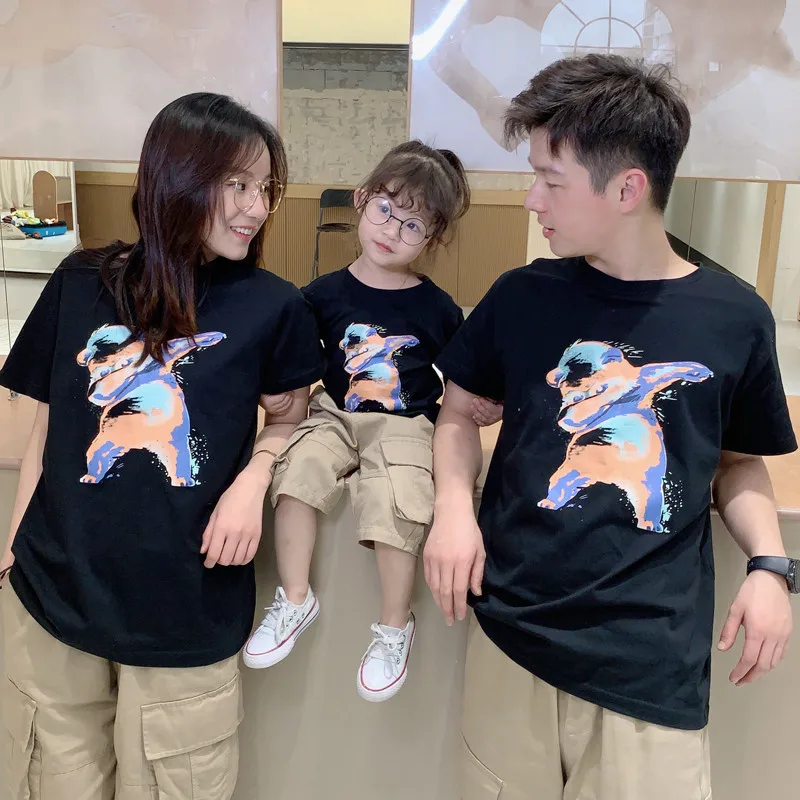 

Parent-child outfit Matching Family Short Sleeve T-shirt in Summer Mom Dad Kids clothes
