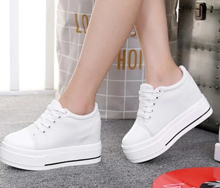 2019 г. осенняя женская обувь на толстой подошве увеличивающая рост женские