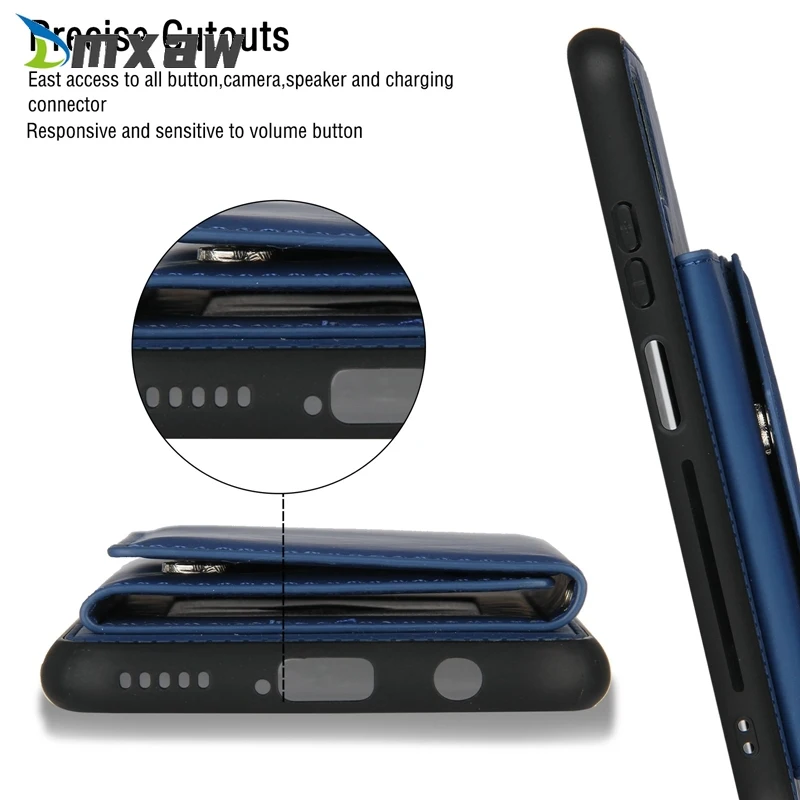 Кошелек из чистой кожи для Huawei P40 P30 Pro Lite Nova 7i 6 SE P smart Z Y9 Pirme 2019 чехол держатель