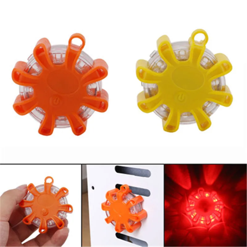

2PCS 8led Road Flares Flashing Warning Light LED Car Truck Emergency Road Flares Beacon Warning Flashing Strobe Light