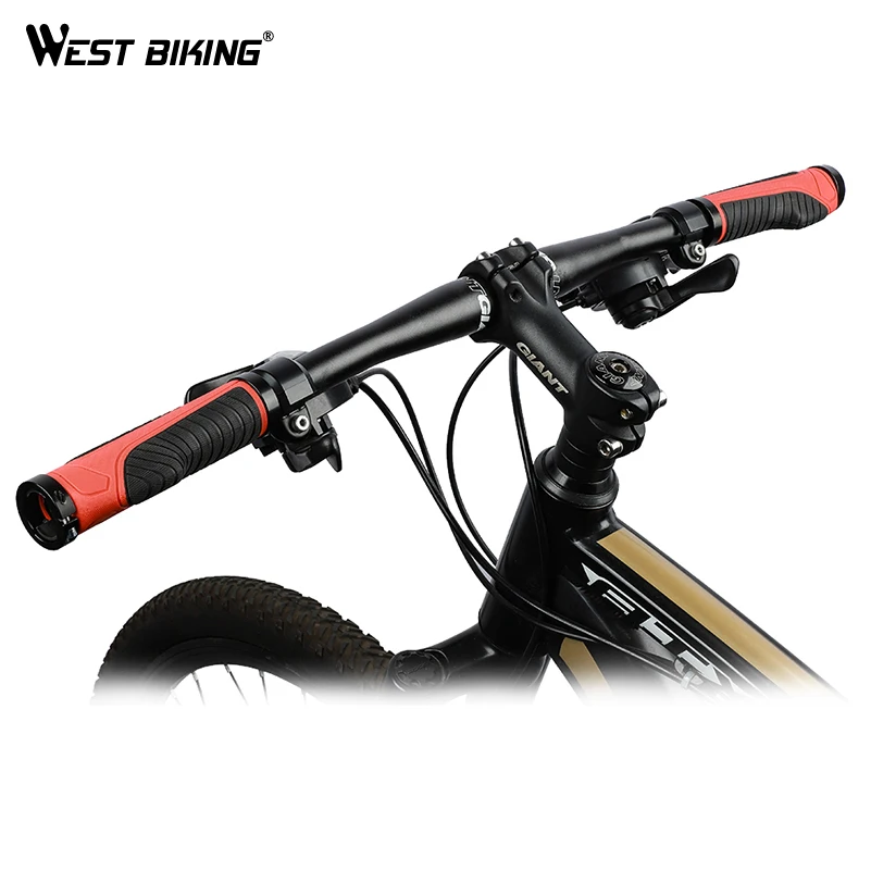 

WEST BIKING MTB Bicycle Handlebar Rubber Grips Ergonomic Bike Accessories Ring Lockable Non-slip Shock Absorption Bicycle Grips