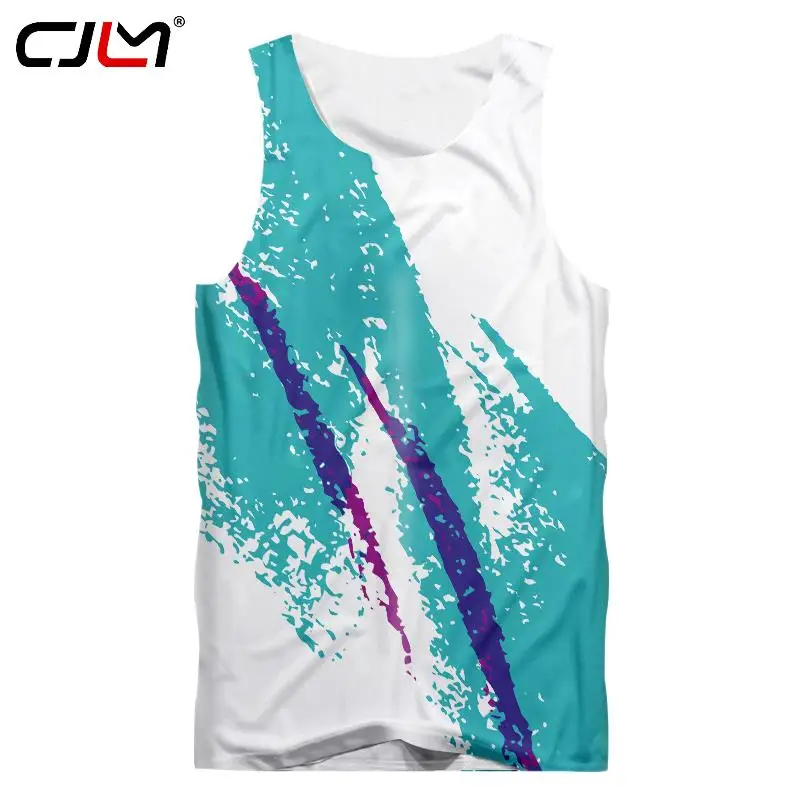 Майка CJLM мужская с 3D-принтом майка круглым вырезом в стиле Харадзюку уличная