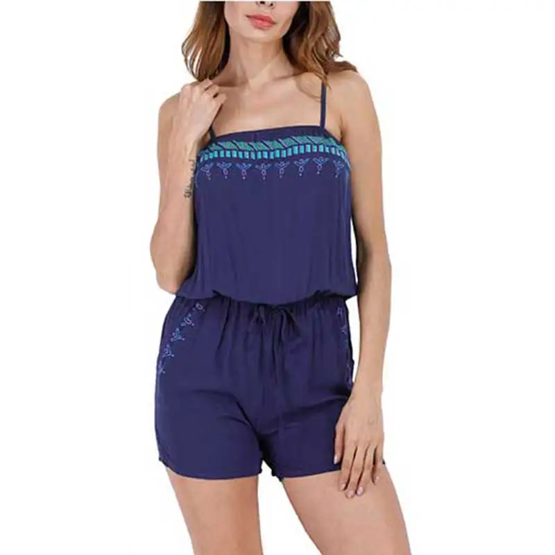 

Новая женская повязка с принтом с открытой спиной Тонкий Повседневный шнуровка Летний комбинезон женский комбинезон