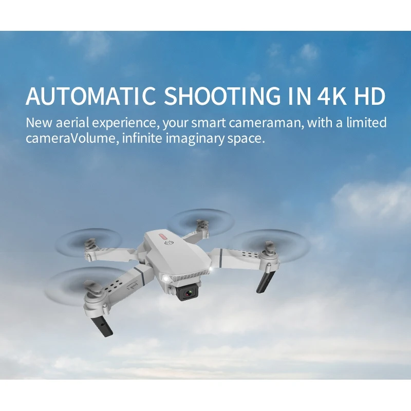 

E88 RC Drone 4K HD Camera Visual Positioning WiFi FPV Four-Axis Aircraft Height Preservation RC Quadcopter