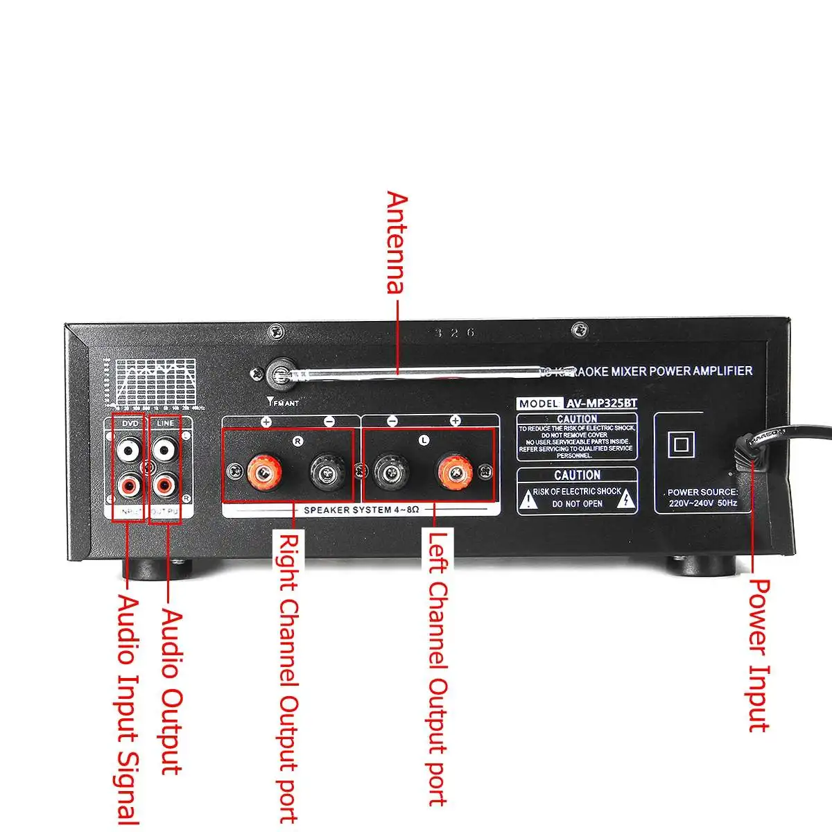 Peak 2000 Вт 110 240 в bluetooth Hi Fi фотомагнитола музыкальный ресивер FM радио усилитель