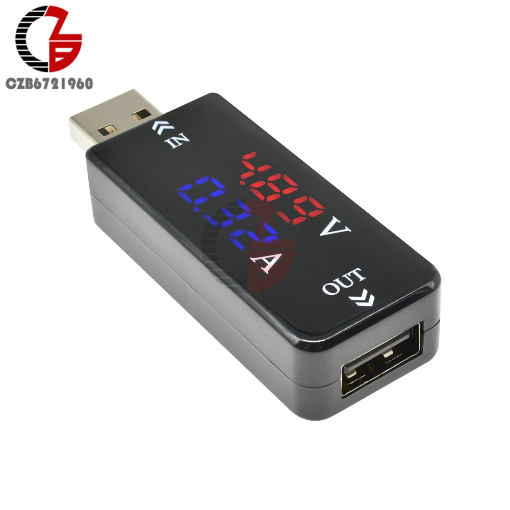 USB тестер 3 Бит светодиодный цифровой вольтметр амперметр для автомобиля ПК