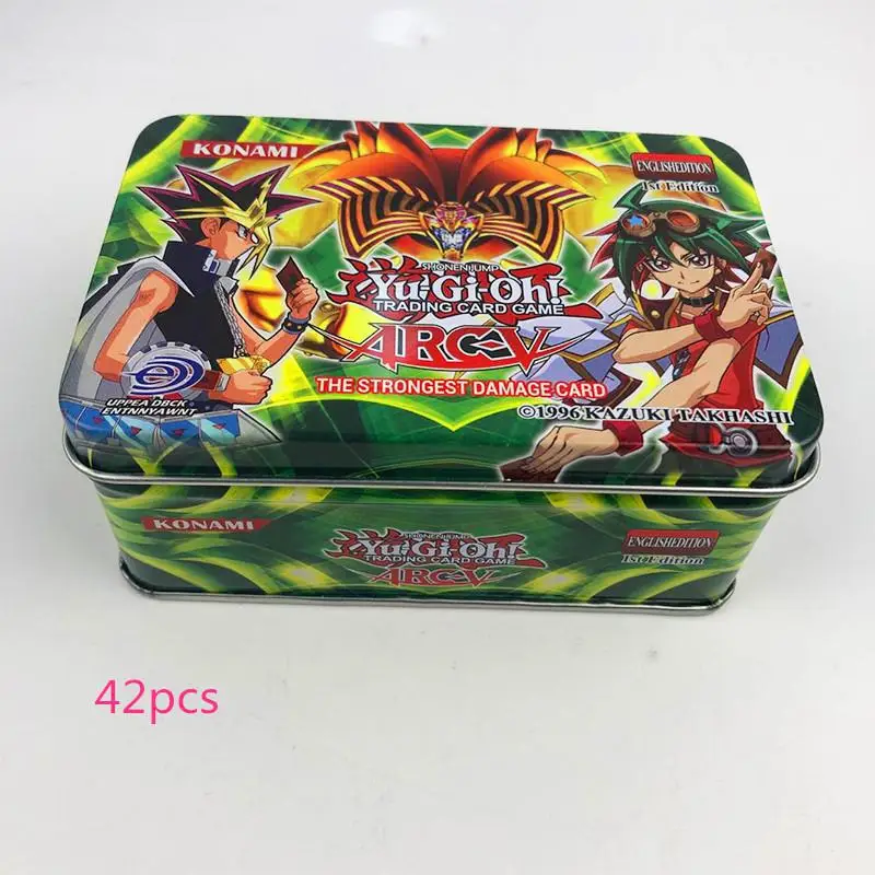 80 шт./компл. Yu-Gi-Oh игровые карты классические Yu-Gi-Oh игры английские карточки картонные коллекционные карточки с флеш-картой и металлическая Оловянная коробка игрушки - Цвет: c