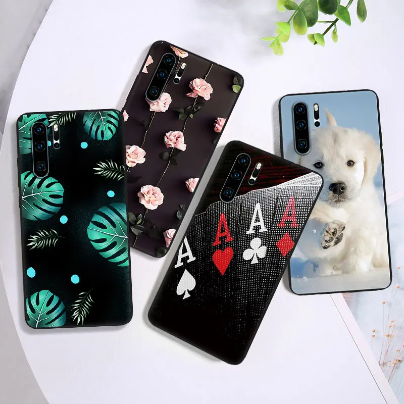 Мягкий силиконовый чехол для huawei P20 P30 Lite Pro Y5ii Роскошный телефона Y7Prime TPU черный