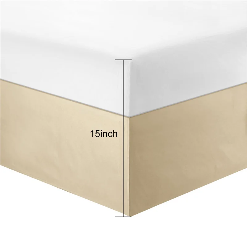 

Polyester Luxury Bed Skirt 4 Sizes , Luxurious & Easy To Wash Quality, Wrinkle & Fade Resistant
