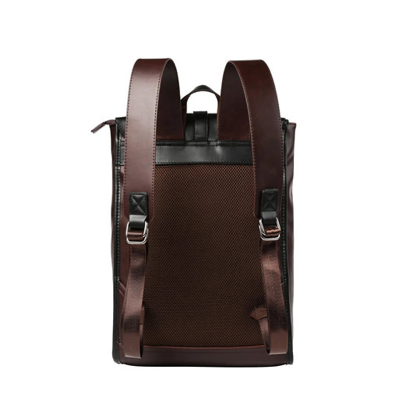 Aosbos Man Soft Leather Backpack Fashion Casual Shoulder Bag Backpacks High Capacity School Bags Men Solid Pack Mochila | Багаж и сумки