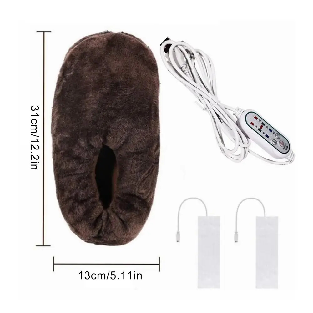 Winter Electric Heating Slippers Heated Shoes USB Foot Warmer Shoes Nonslip Portable Winter Foot Warmer Woman Man Christmas Gift 6