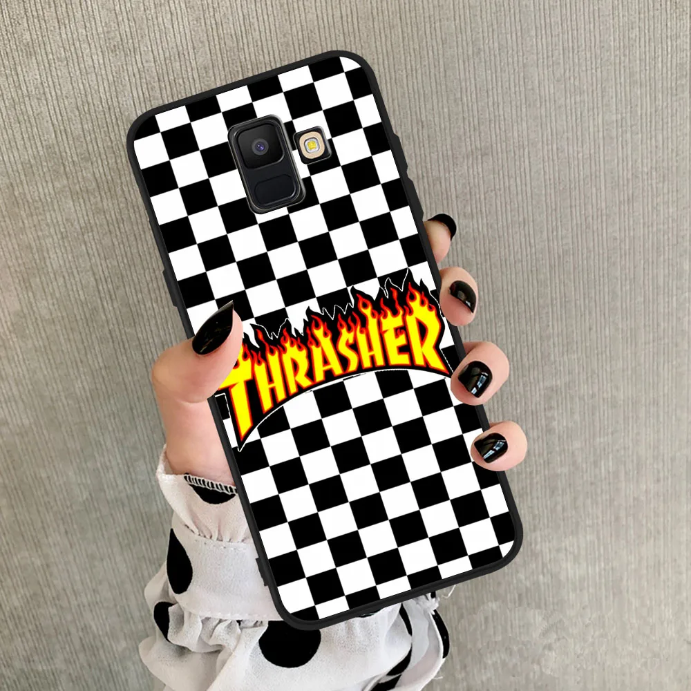 

Fashion Red Green Flame Pattern Soft Phone Case For Samsung S8 S9 S10 S20 S21 Plus Note 10 20 Plus Ultra TPU Cover Fundas