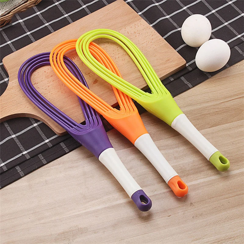 

NEW 2-in-1 Twist Whisk Mixer Balloon and Flat Whisk Manual Egg Beater Cream Cake Blender Easy to Clean Kitchen Tools