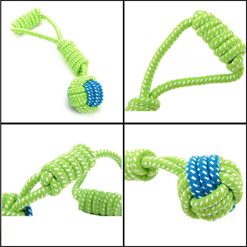 

7 pcs/Set Cotton Dog Rope Ball Puppy Chew Teething Toy Teeth Cleaning Pet Playing Ball for Small Dogs French Bulldog Pug Toys