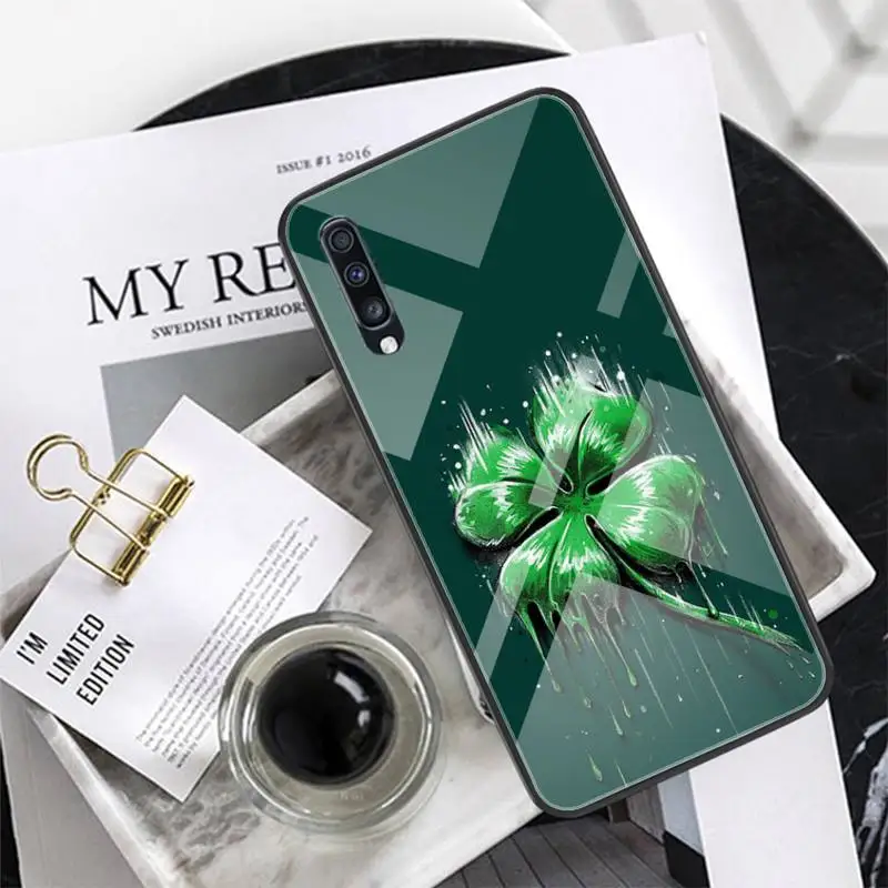

Four leaf clover Phone Case Tempered Glass For XiaoMi 8SE 6 8lite MIX2S Note 3 Redmi Note 7 5 4 Redmi 6A 5Plus 4X