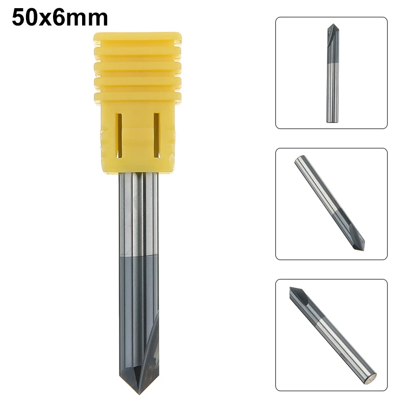 

Tungsten Steel Chamfer Milling Cutter 6mm Chamfering End Mill 90 Degree Cutter Router Bit Tool 2 Flutes HRC45 Carbide
