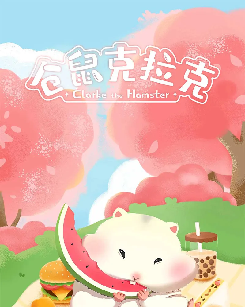 

Blind Box Original Hamster Foodie Series Toys Figures 9Style Random Surprise Anime Model Guess PVC Figurine Doll 8Pcs/Set