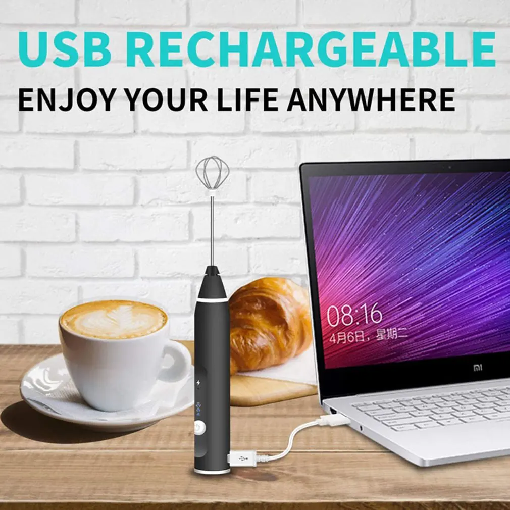 

Mini Handle Stirrer Practical Kitchen Cooking Tool Milk Drink Coffee Whisk Mixer Electric Beater Frother Foamer