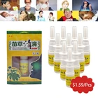 10 шт.лот чистые китайские натуральные травы, спрей для носа, лечение ринита, синусита, аллергии, ринита, спрей, инструменты для ухода за носом