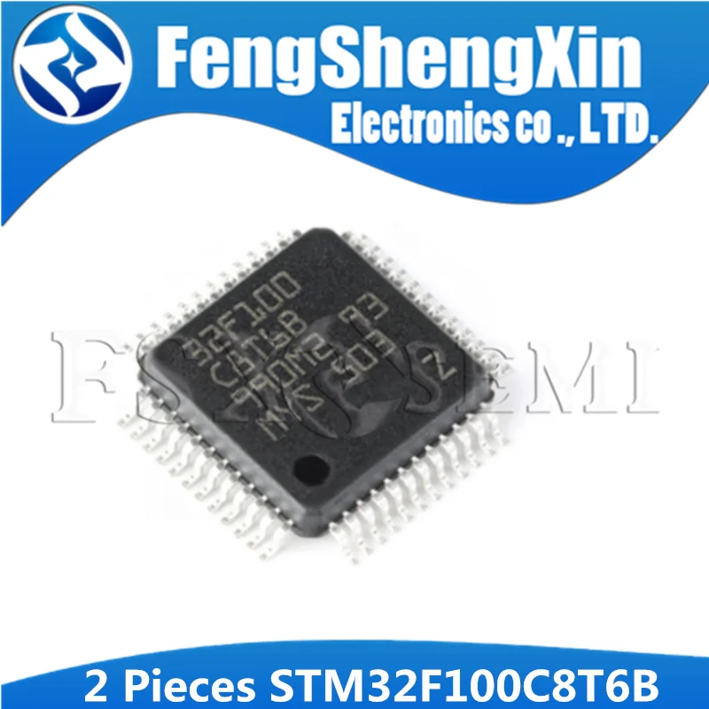 2 шт. STM32F100C8T6B QFP48 32F100C8T6B QFP продвинутый ARM на базе 32 бит MCU | Электронные компоненты и