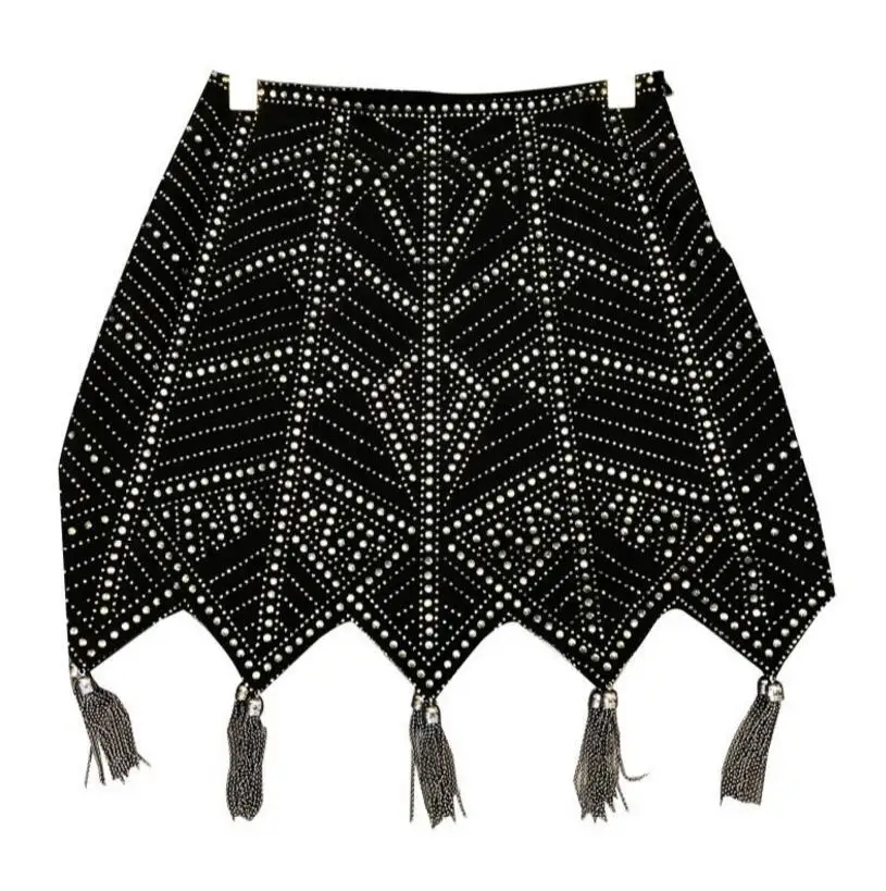 Осень зима 2019 новинка юбка знаменитостей с ромбовидным узором популярная