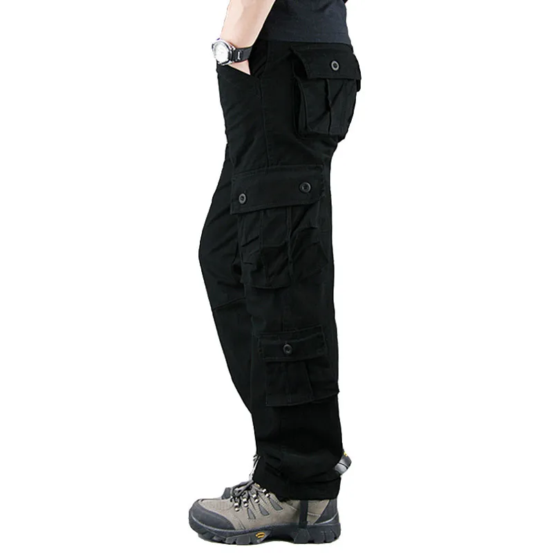 Брюки-карго мужские тактические, спортивные уличные повседневные штаны со множеством карманов, прямые городские брюки-размера плюс, весна