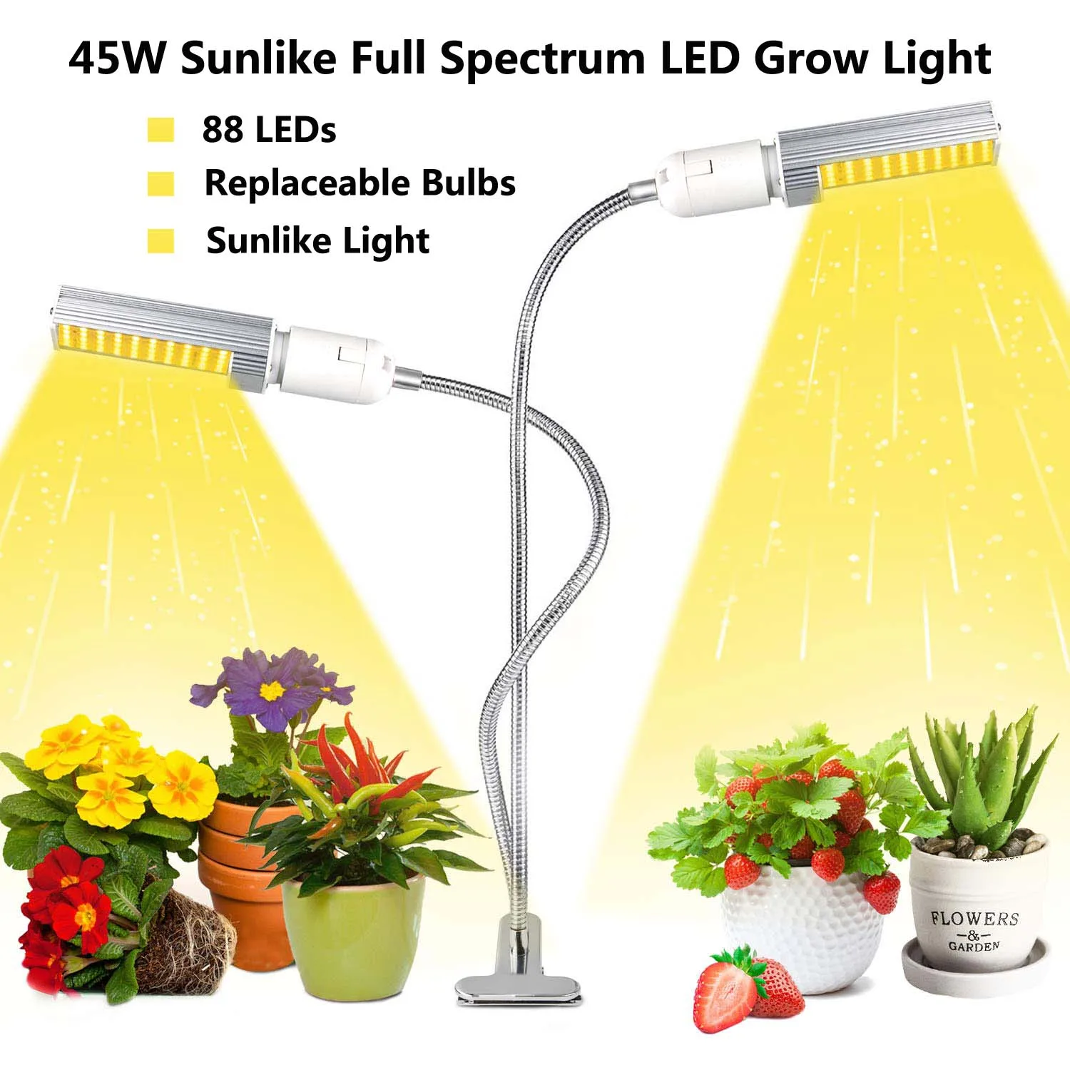 

Dropshipping Double Head 5V USB Dimmable Full Spectrum LED Plant Grow Light Lamp Indoor Flower Seedling Fitolampy Veg Hydroponic