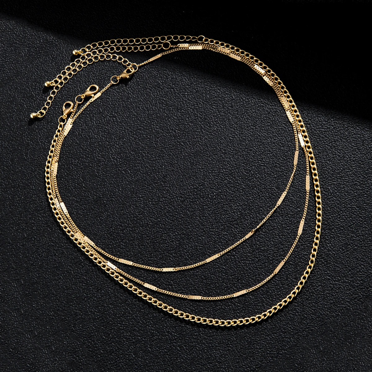 

PuRui Punk Layered Chain Necklace Set Men Trendy Gold Color Choker Necklace for Women 2021 Fashion Jewelry for Neck Collar Gift