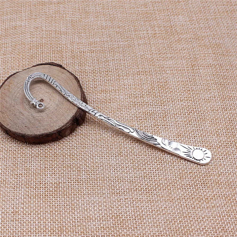 

Charms For Earrings 2pcs 123x24mm Antique Silver Color Sun Moon Stars Bookmark