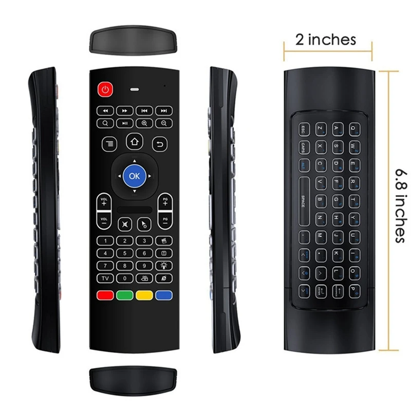 MX3 Беспроводная клавиатура управления ler 2 4G пульт дистанционного воздушная мышь