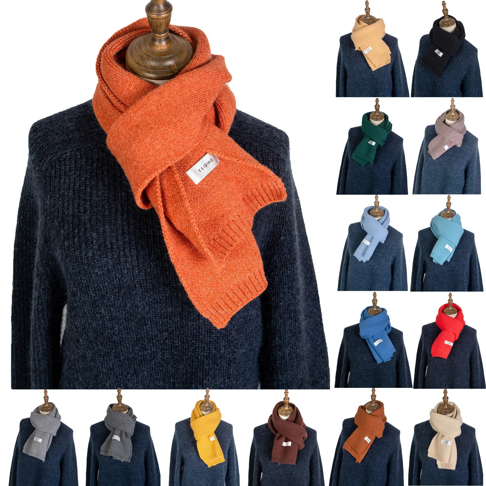 

Women Solid Color Cashmere Scarves Ladies Winter Autumn Long Scarf Think Warm Female Shawl Hot Sale Men Scarf шарф женский