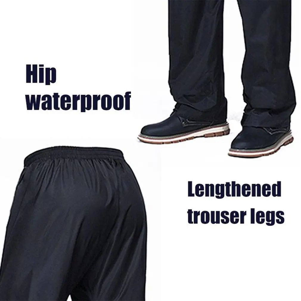 Мужские и женские двойные дождевики непромокаемые штаны для путешествий на