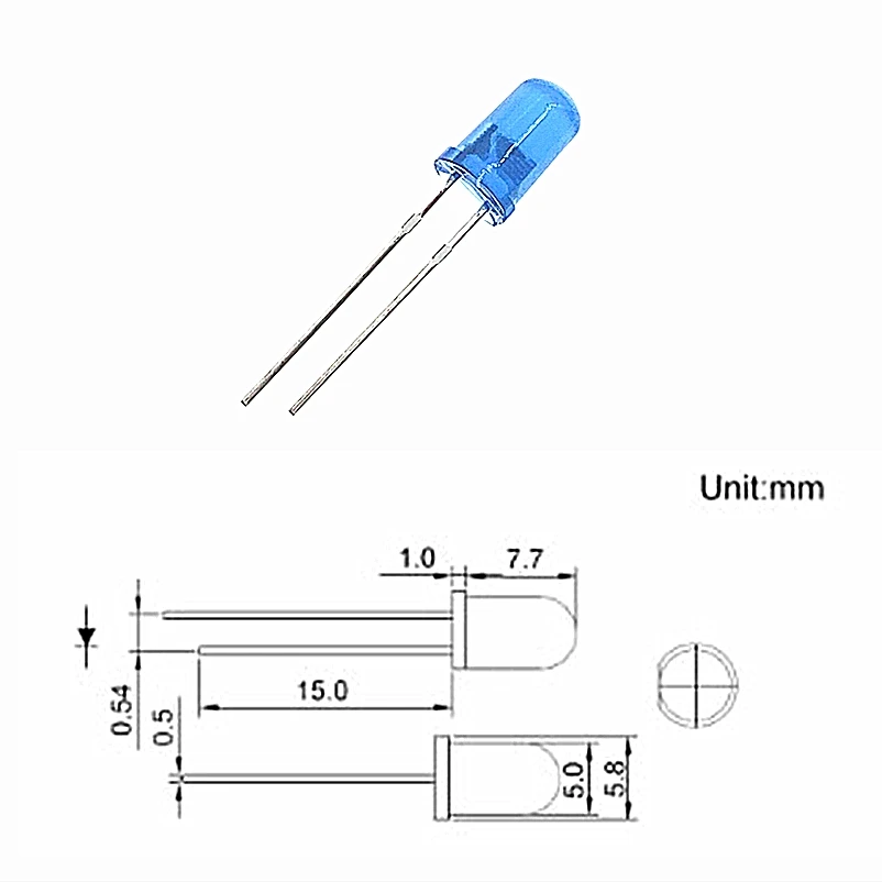 100 шт. 5 мм Светодиодные диодсветильник в ассортименте|Подвесные лампочки| |